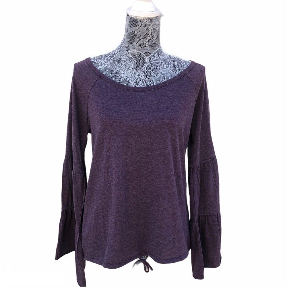 Chaser Jersey Boatneck Drawstring Tee Bell Sleeve Size Medium
